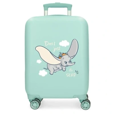 Image de Disney Valise Rigide pour Enfant avec Fermeture à Combinaison latérale 4 Roues Bagage Main fabriquée en ABS, Un matériau et léger., Dumbo, Cabine