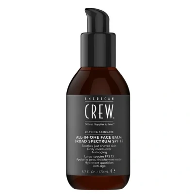 Image de American Crew Shaving Skincare Allinone FACE BALM Broad Spectrum SPF 15 Baume aprèsrasage, Homme, Taille: 170 ml,