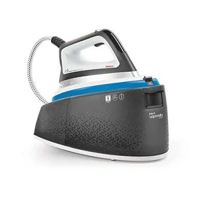 Image de Polti Vaporella Instant VI50.40, Fer à Repasser Générateur Vapeur, Technologie Brevetée Vapeur Instantanée, Puissance Max 2200 W, Capacité 2 L, 4 Programmes de Repassage, Fonction Eco, Gris et Bleu