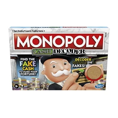 Image de Monopoly Cash Decoder Board Game for Families and Kids Ages 8 Up, Includes Mr. Monopoly&#039;s to Find Fakes, 2 6 Players