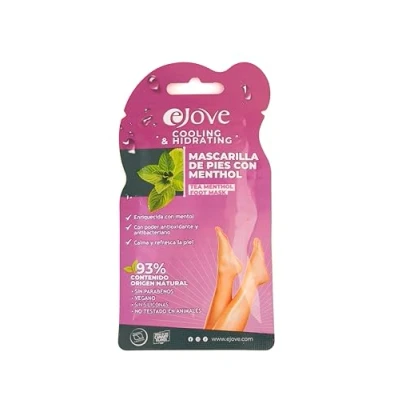Image de Ejove Masque pour les pieds à l&#039;extrait de menthol 20 ml Hydrate pied rafraîchissant Soin des rugueux et secs contre callosités