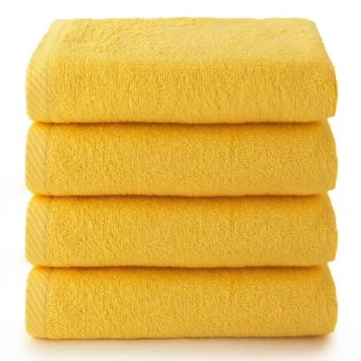 Image de Top Towel Plus Serviettes de Bain 4 Visage ou Bidet 30 x 50 cm 100% Coton Citron