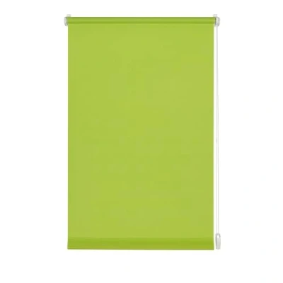 Image de GARDINIA Store Enrouleur à Coller ou Clipser, pour Lumière du Jour, Opaque, Kit de Montage Inclus, Uni EASYFIX, Vert Pomme, 120 x 150 cm (LxH)