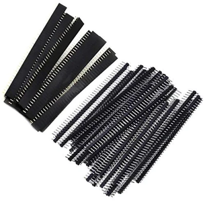 Image de FYSL 40 pièces 2.54mm Pin Headers PCB Board 40pin mâle et femelle en tête Connecteur pour Arduino Prototype Shield (20pcs tête, 20pcs tête)