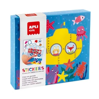 Image de APLI Kids Juego Jeu de gommettes Transports, 19694, Multicolore
