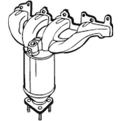 Image de BOSAL 090 015 Catalyseur Euro 4 avec pièces d&#039;assemblage OPEL: Astra H GTC, 3/5 portes, Zafira A, VAUXHALL: Mk4 Cabrio