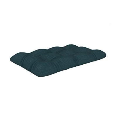 Image de POKAR Coussin Matelassé pour Palettes Euro 1x Assise 120cm x 60cm 12cm, en Mousse formée à Froid, très Confortable, Canapé de Jardin, Intérieur et Extérieur, sans Palette, Vert foncé
