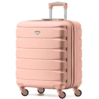 Image de Flight Knight Bagage Cabine Leger a 4 Roues en ABS Approuve par Plus De 30 Compagnies Aeriennes, Dont Air France et easyJet Grand Sac 56x45x25cm