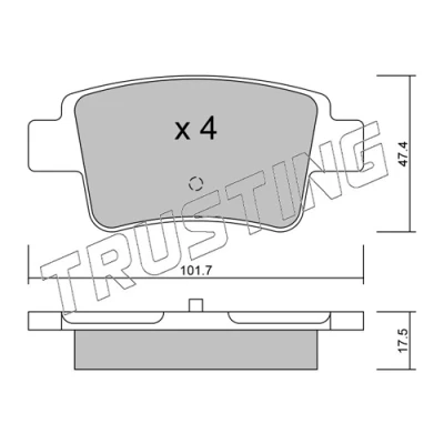 Image de TRUSTING 721.0 Jeu de plaquettes frein contact signal d&#039;usure exclu, non préparé pour indicateur OPEL: Corsa D 3/5 portes