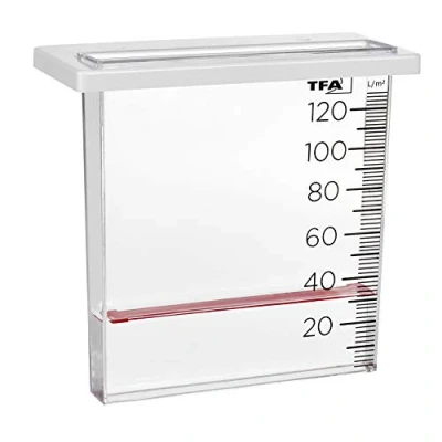 Image de TFA Dostmann Pluviomètre analogique, 47.1014, marquage de la quantité précipitations, pour clôture/la Balustrade, Transparent