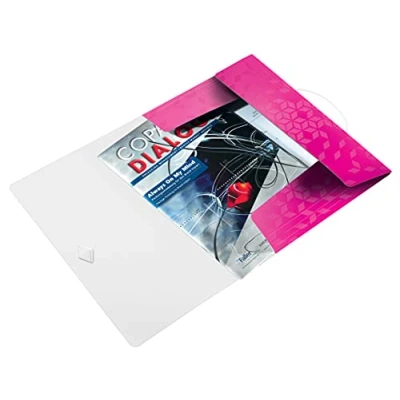 Image de Leitz 155543 Wow Classeur d&#039;angle A4 PP Rose métallisé