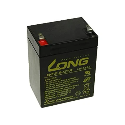 Image de LONG PBLO 12V002,9 F1A Batterie plomb acide 12 V 2,9 Ah F1 (WP2.9 12TR) Noir