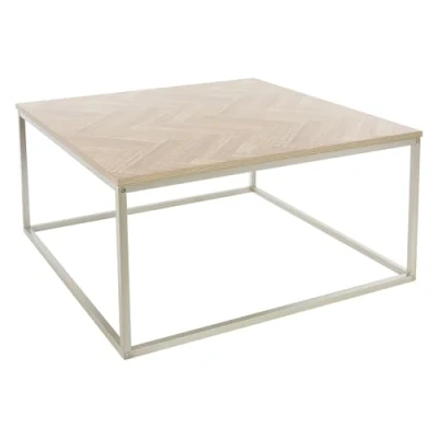Image de Table Basse ML Design Aspect Chêne à Chevrons Marron Industriel