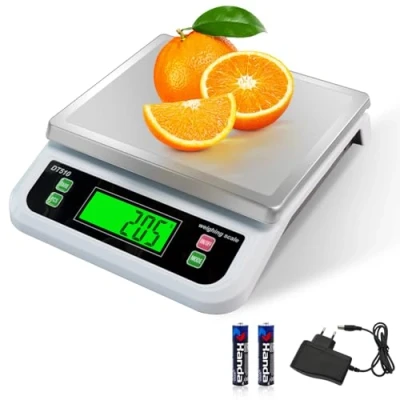 Image de Balance De Cuisine Numérique 40kg Pèse Alimentaire Électronique En Acier Inoxydable Haute Précision 1g Professionnelle Avec Écran LCD Rétroéclairé Fonction Tare Et 6 Unités