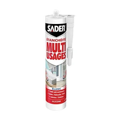 Image de Mastic Silicone Sader Multi Usages 280 ml, Blanc