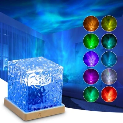 Image de Projecteur Ciel Etoile, Galaxie Plafond avec Télécommande, Veilleuse Enfants adultes 16 couleurs, 30 modes d&#039;éclairage Aurore D&#039;onde D&#039;eau