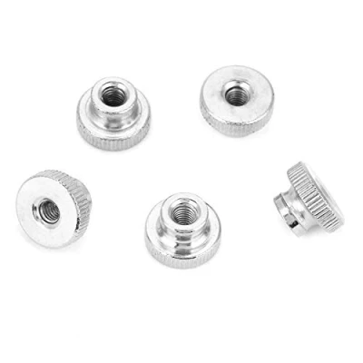 Image de M3 M4 M5 M6 M8 M10 Acier au Carbone Plaquée par Serrent la Poignée Moletée d&#039;Écrou de Pouce avec les Écrous(M6（5pcs）)