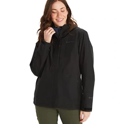 Image de Marmot Femme Wm&#039;s Minimalist Jacket, Veste imperméable GORE TEX, manteau de pluie pour le vélo, coupe vent hardshell respirant mi saison, Black, XS