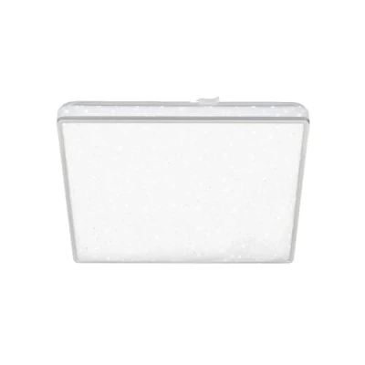 Image de Briloner Plafonnier LED avec ciel étoilé, Décor Effet Backlighte, Plat, Lumière blanche neutre, 270x270x45 mm, chromé mat, 3748 414, Chrome Mat