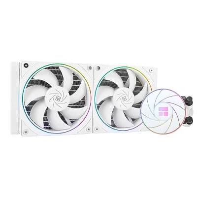 Image de Thermalright Aqua ELITE 240 ARGB V2 refroidisseur de processeur liquide, blanc, double ventilateur PWM, vitesse 2000 tr/min, d&#039;eau pour AMD/AM4/AM5 et Intel