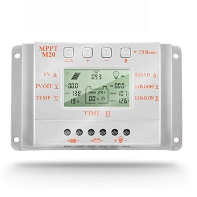 Image de SolaMr 20A Régulateur de Charge Solaire 12V/24V Tension D&#039;identification Automatique D&#039;intelligence Panneau avec Écran LCD M20