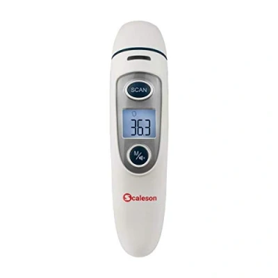 Image de SCALESON S240 Thermomètre clinique infrarouge sans contact/Thermomètre auriculaire/Thermomètre frontal avec écran LCD/Rappel de mémoire/Alarme fièvre