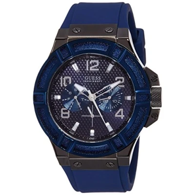 Image de Guess Hommes Analogique Classique Quartz Montre avec Bracelet en Acier Inoxydable W0248G5