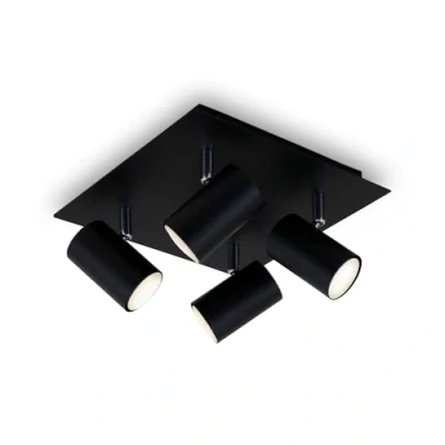 Image de Briloner Leuchten 2857 045, pivotant, plafond, plafonnier à 4 lampes, GU10, max. 40 watt, noir