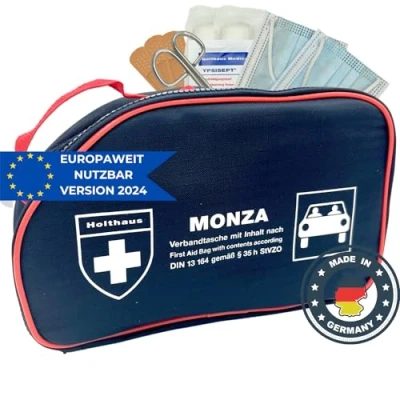 Image de HierBeiDir HereWithYou Trousse de Premiers Secours pour véhicule Selon la Norme Actuelle 2024/2025 DIN 13164:2022 (Conforme StVO) Toute l&#039;europe F