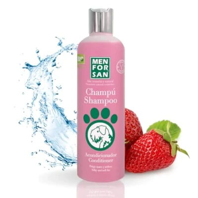 Image de MENFORSAN Shampooing Conditionneur pour Chiens 300ml, Apporte Volume et Brillance