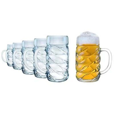 Image de Stölzle Lausitz 5210052 Lot de 6 chopes à bière la collection Kaiser 500 ml Passe au lave vaisselle Dimensions : hauteur 13,4 cm Diamètre extérieur 9,5