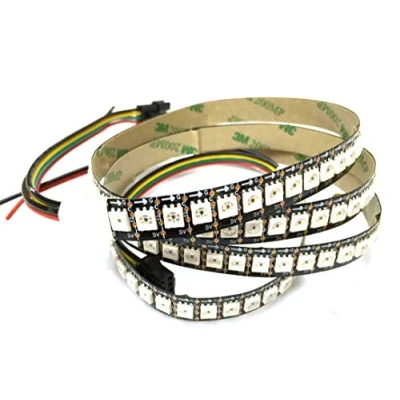 Image de Bande lumineuse LED APA102 1 m 144 Non étanche IP20 RVB Couleur multicolore 5 V PCB noir