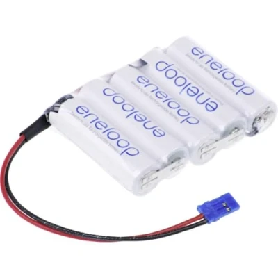 Image de Panasonic 124268 eneloop Series F1x5 Graupner Lot de 5 câbles Mignon (AA) Connecteur NiMH 6 V 1900 mAh