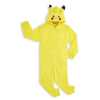 Image de Pokémon Combinaison Pyjama Enfant De Pikachu, Combi Chaud en Polaire, Idée Cadeau Anniversaire Garçon 4 14 Ans (Jaune, 13 Ans)
