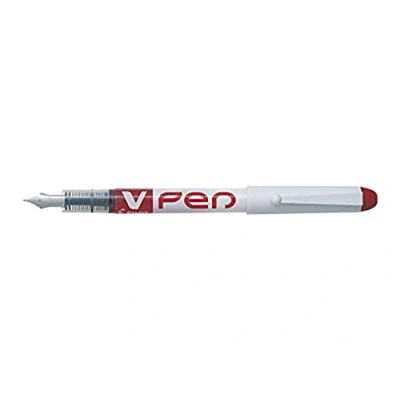 Image de Pilot V Pen Lot de 12 Stylo à plume jetable largeur trait 0,4 mm Encre liquide Rouge