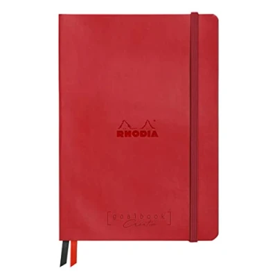 Image de RHODIA 194450C Carnet Rigide Bullet Journal Goalbook Creation Coquelicot A5 14,8 x 21 cm Pointillés Dot 160 pages Papier Clairefontaine Maya Noir Lisse 120 g/m² Couverture Simili Cuir