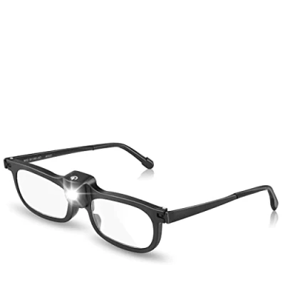 Image de Delixike Loupe 200 % avec lumière LED Vision claire Mains libres Pour le travail étroit, les bijoux, l&#039;artisanat, la lecture, loisirs