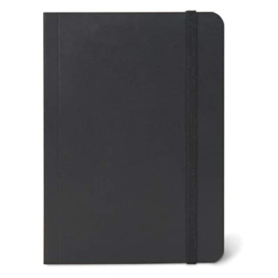 Image de Honsell Sketchbook Black with Elastic Band Closure, DIN A5, Sheets, 80 g/m², Natural White Cartridge Paper, Acid for All Dry Techniques Such as Pencil, Charcoal, Pastel