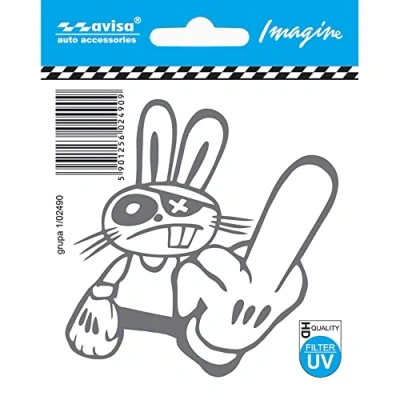 Image de Avisa Autocollant Auto Tattoo Rabbit 8,4x8,6 cm