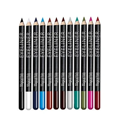 Image de 12 couleurs kajal set zebunt imperméable crayon pour transition douce, eye pencil Liner make par &quot;Linble&quot;