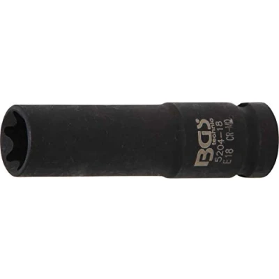 Image de BGS 5204 18 Douille à choc, profil E, longue 12,5 mm (1/2&quot;) E18