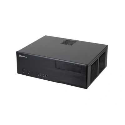 Image de SilverStone SST GD05B USB 3.0 Grandia Boîtier PC HTPC Micro ATX, Haute performance du flux d&#039;air silencieux, noir