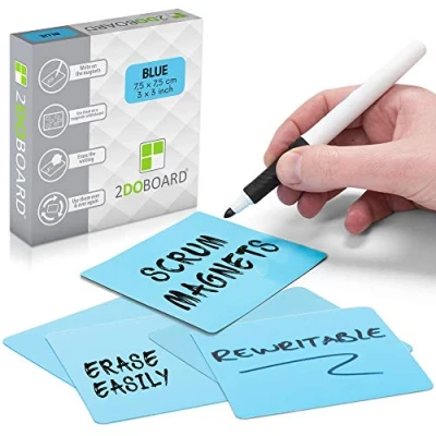 Image de Réinscriptibles 25 Magnets 7,5 x cm Ensemble de Aimants Bleu pour Tableau Magnétique