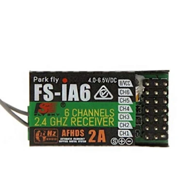 Image de BEESCLOVER Récepteur FS iA6 2.4G 6CH AFHDS pour Hélicoptère Télécommandé, de Télécommande I6 avec Double Antenne