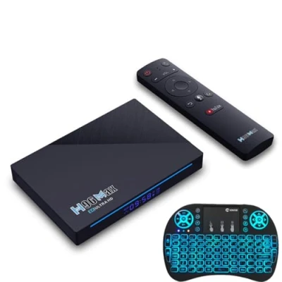 Image de Android TV Box 11.0, 8 Go De RAM/128 ROM RK3566 Quad Core Smart Prise en Charge 2,4 Ghz/5 Ghz WiFi BT 4.0, Appareil Streaming HD 8K/4K, Mini Clavier sans Fil,4gb+32gb