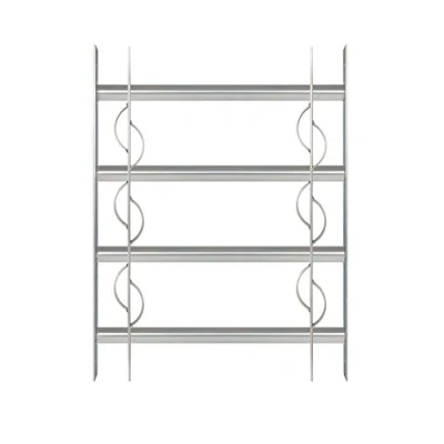 Image de GAH Alberts 563615 grille de fenêtre style Secorino coulissante, pour les fenêtres extérieures protection anti effraction galvanisée, en bleu 450 x 500 650 mm