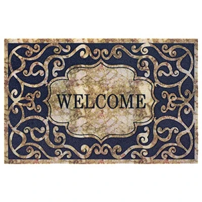 Image de HANSE Home Welcome 2 Paillasson imprimé floqué Aspect 3D avec Fond en PVC antidérapant d&#039;entrée et de l&#039;extérieur Différents Motifs 45 x 70 cm