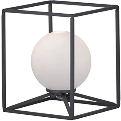 Image de Reality Leuchten R50401032 Lampe de Table, Métal, Schwarz Matt/Weiß