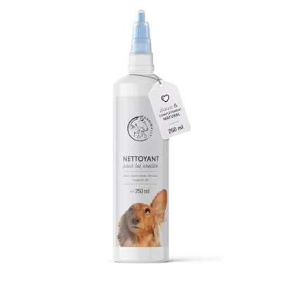 Image de Annimally Nettoyant pour les oreilles chiens et chats 250ml auriculaire avec camomille, calendula propolis I Produit le nettoyage des de chiens, chats, chevaux pet