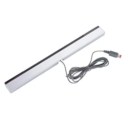 Image de ASHATA pour WII, WIIUConsole, récepteur de capteur Rayon IR Filaire, Connexion Simple et opération Facile, avec Un Support Facile à Installer, Une Longue durée